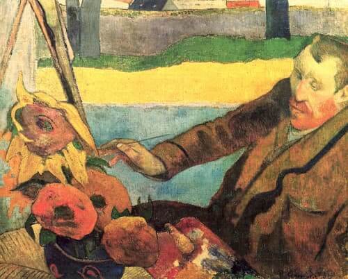 "Van Gogh pintando Girasoles" (1888)