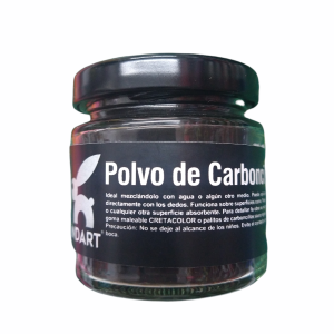 Polvo De Carboncillo Artistico Indart, Frasco De Vidrio Con 37 G