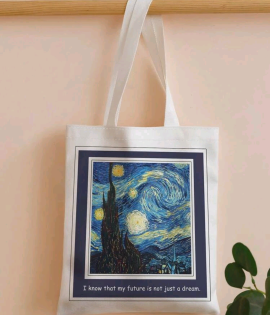 Bolsa de tela de "La noche estrellada" de Van Gogh
