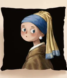 Almohada La joven de la perla de Johannes Vermeer