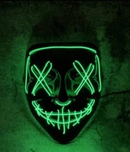 Máscara Led Payaso Cyberpunk verde