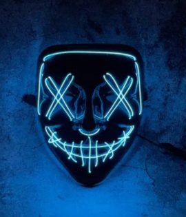 Máscara Led Payaso Cyberpunk azul