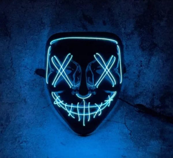 Máscara Led Payaso Cyberpunk azul