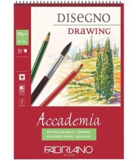 Block Academia Drawing Espiral 30h 200gr 14.8x21cm