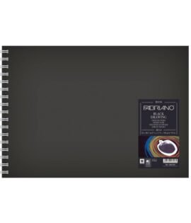 Black Drawing Book Fabriano Pasta Dura 40h Negras 190gr 14.8x21cm