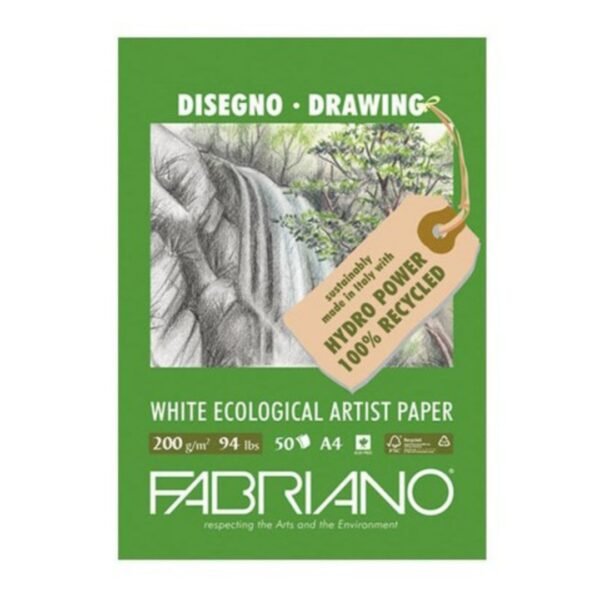 Block Fabriano Disegno Drawing Ecological 50h 200gr 21x29.7cm