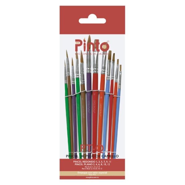 Set Pinceles Pinto PT-Q Pelo de Camello