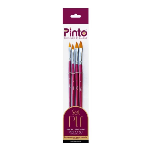 Set Pinceles Pinto PTF Lengua de Gato