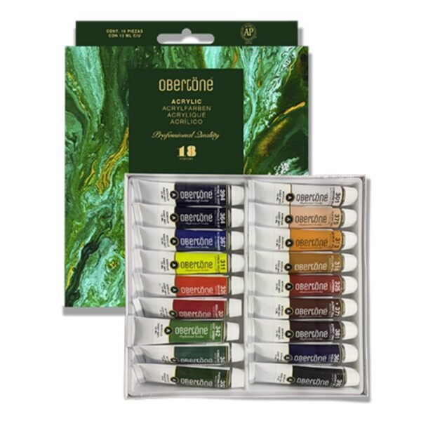 Set 18 Tubos Acrílicos Obertöne Professional Quality 12ml