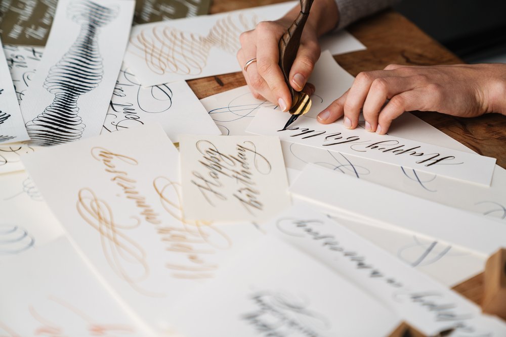 caligrafía copperplate paso a paso